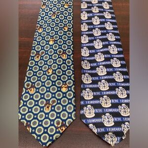 Men’s Tasmanian Devil Ties, Warner Brothers. Looney Tunes Lot Of 2